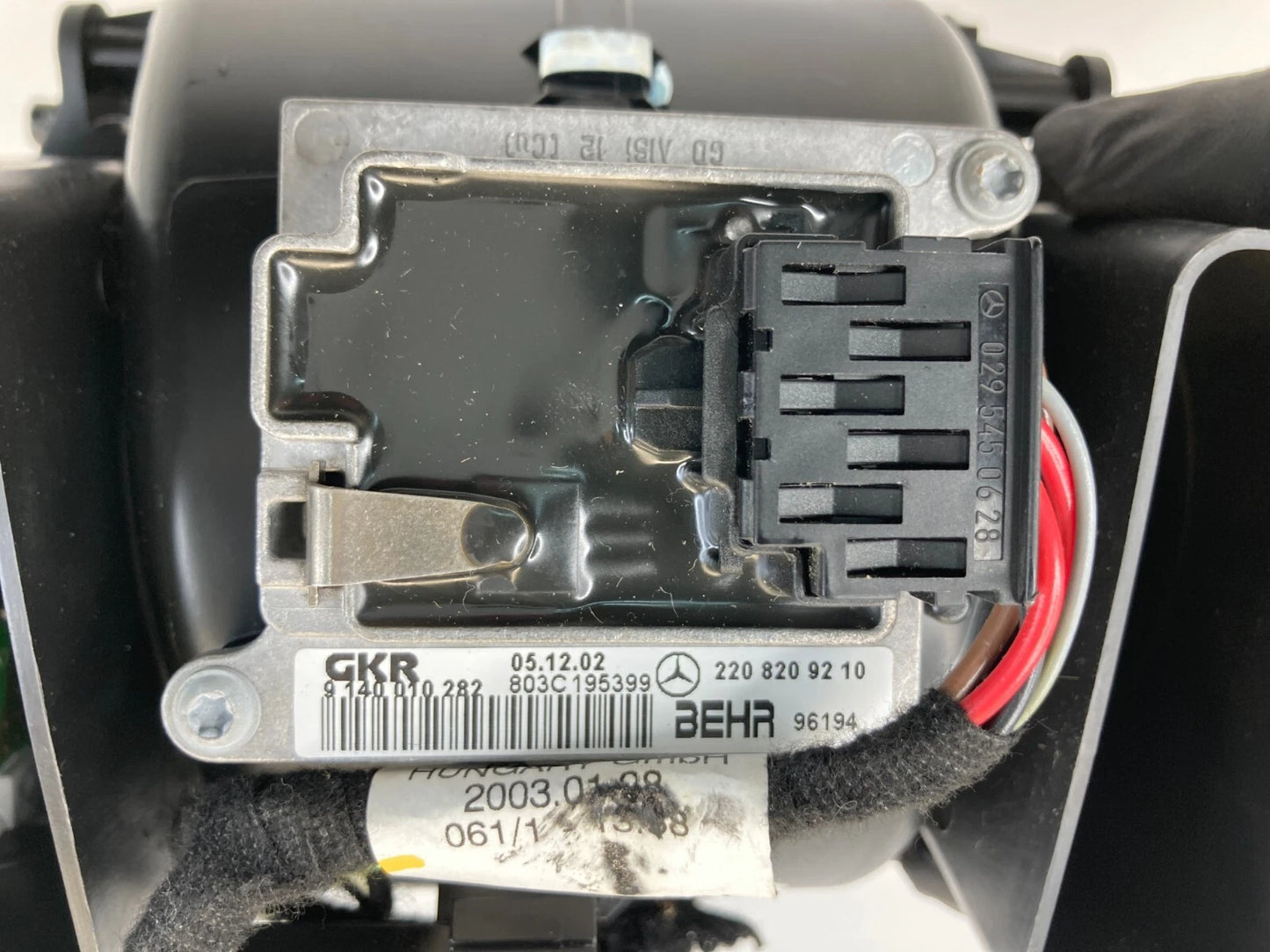 02 03 MERCEDES-BENZ ML 320 REAR AC A/C HEATER FAN MOTOR BLOWER 1635406810 OEM