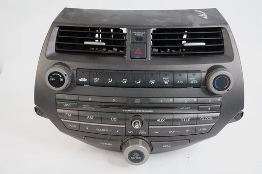 10-12 HONDA ACCORD RADIO CD PLAYER CLIMATE CONTROL PANEL W/O NAV 39100TA0A321M1