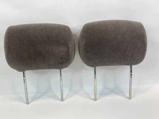 02-04 GMC ENVOY FRONT SEAT HEADRESTS CLOTH MEDIUM DARK PEWTER PAIR SET OF 2 OEM