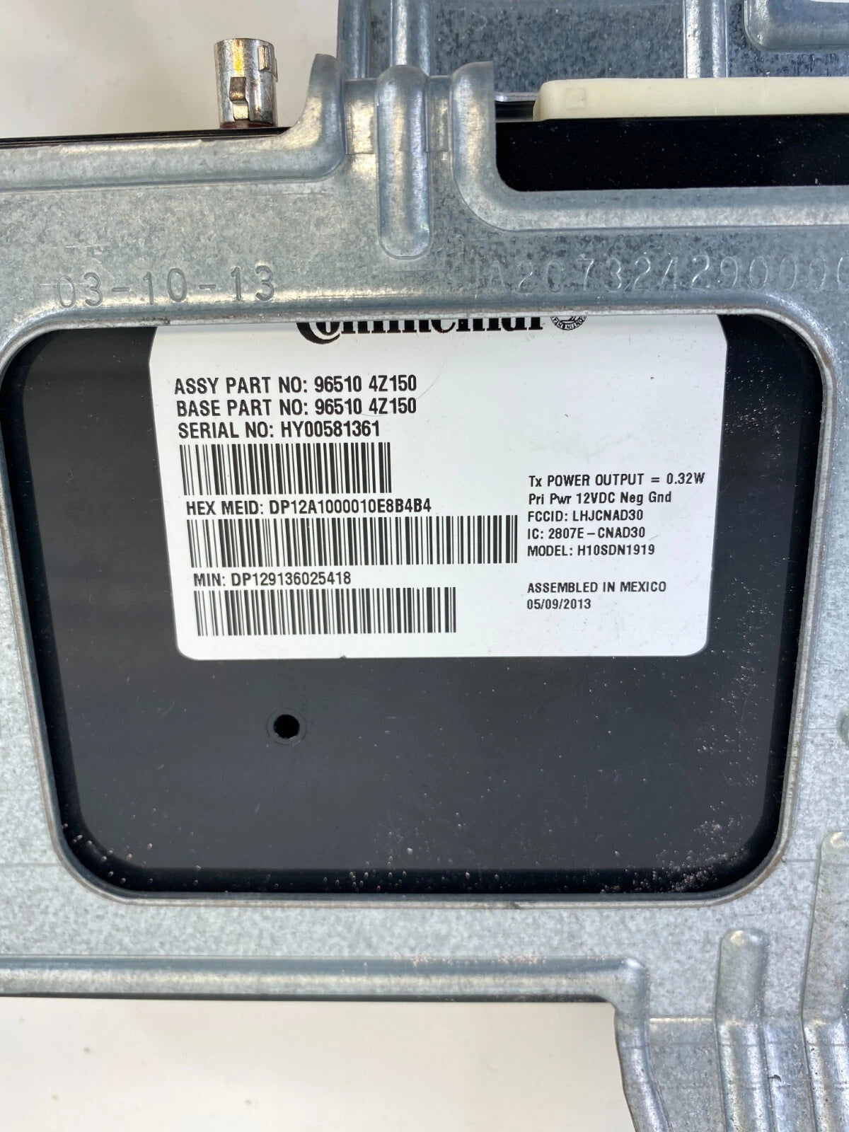 2013 HYUNDAI SANTA FE SPORT COMMUNICATION TELEMATICS CONTROL MODULE 965104Z150