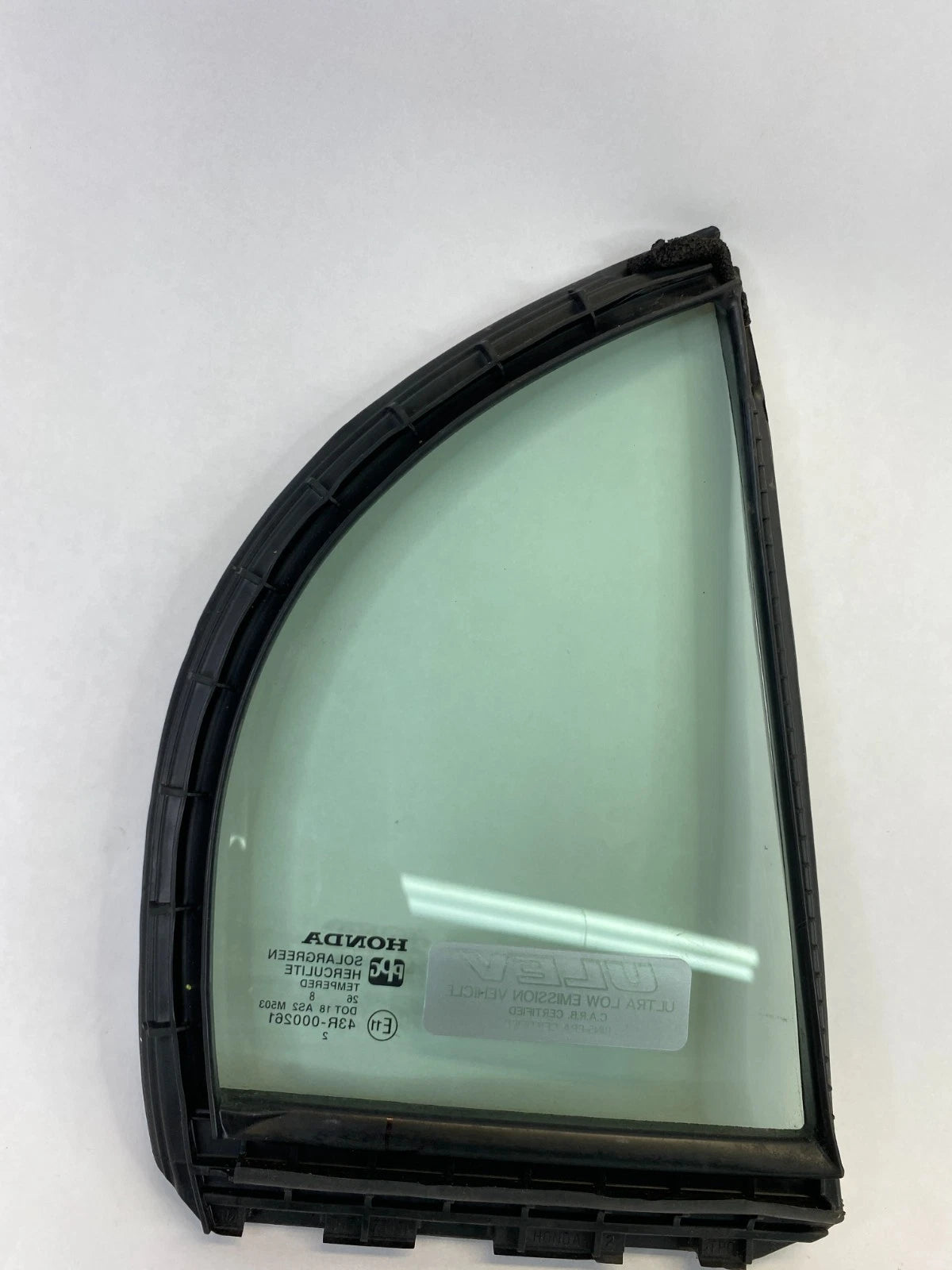 06-11 HONDA CIVIC REAR LEFT DOOR QUARTER WINDOW GLASS W/ WEATHERSTRIP 73491-SNE