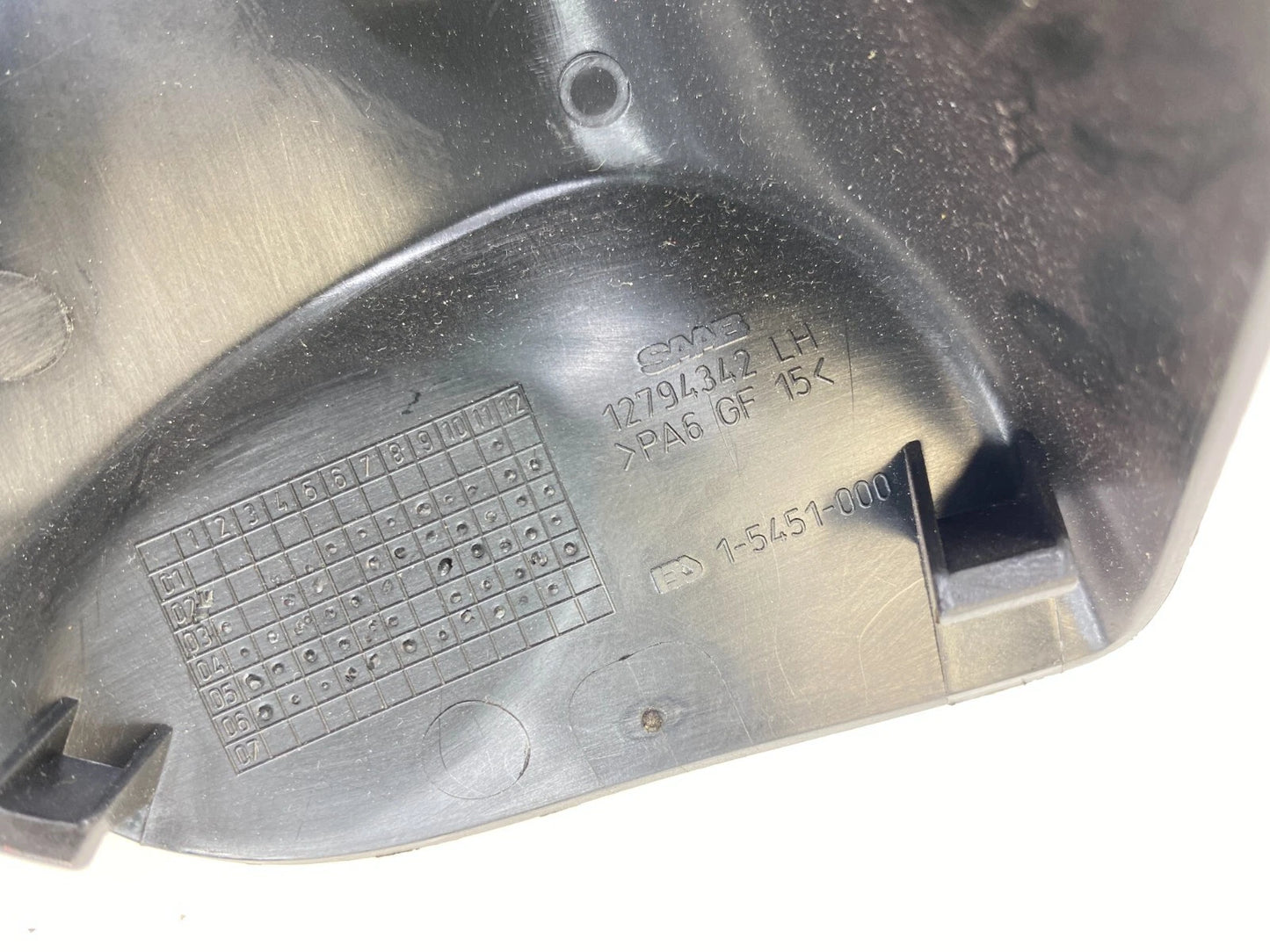 03-11 SAAB 9-3 SEDAN FRONT LEFT DOOR MIRROR SWITCH INNER CORNER COVER 12794342