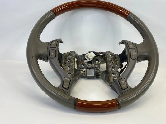 2000-2005 CADILLAC DEVILLE STEERING WHEEL WOOD LEATHER TAN OEM FACTORY 16761299