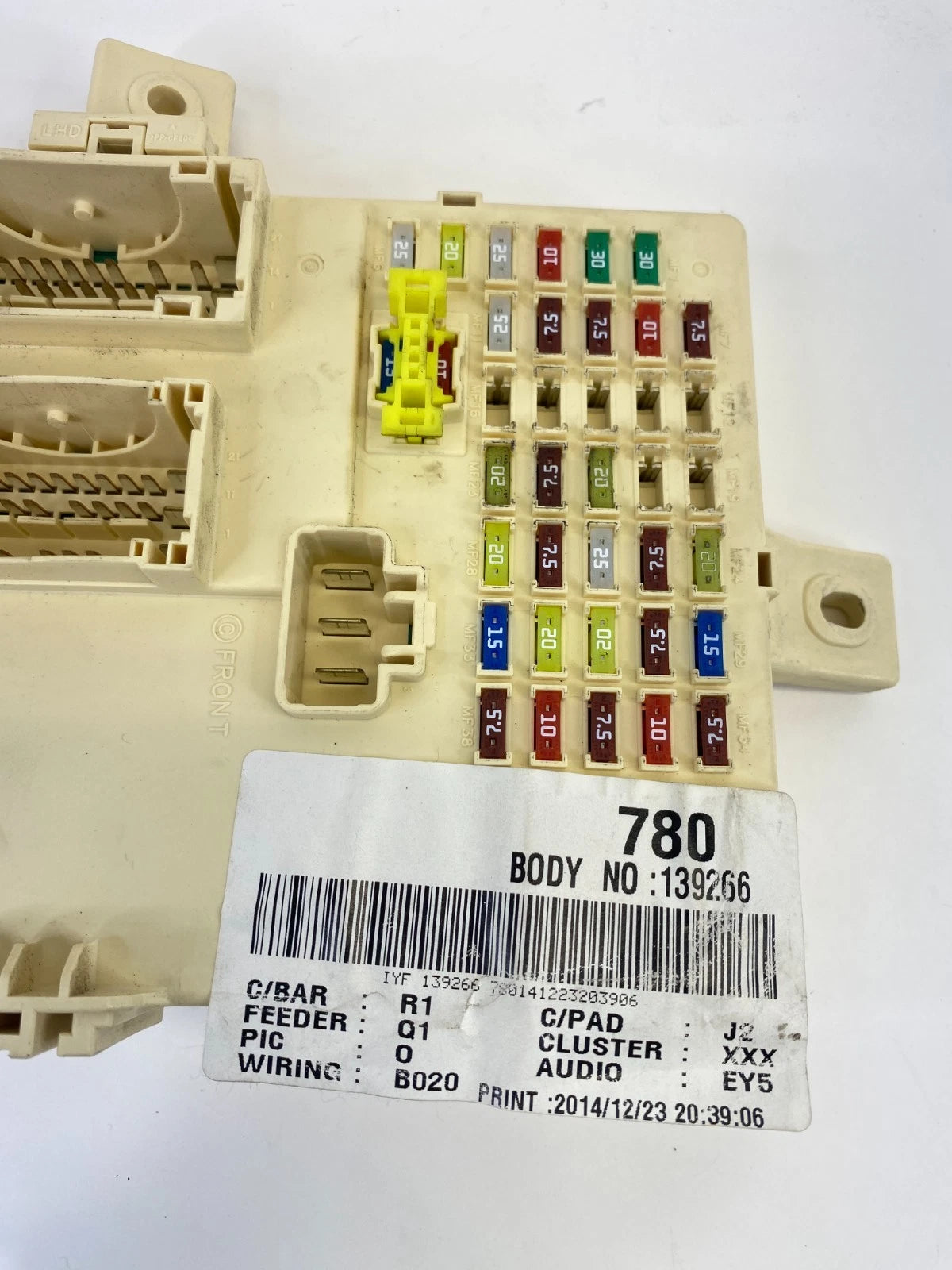 2013-2015 HYUNDAI SONATA HYBRID INTERIOR JUNCTION FUSE RELAY BOX 91950-4R510 OEM