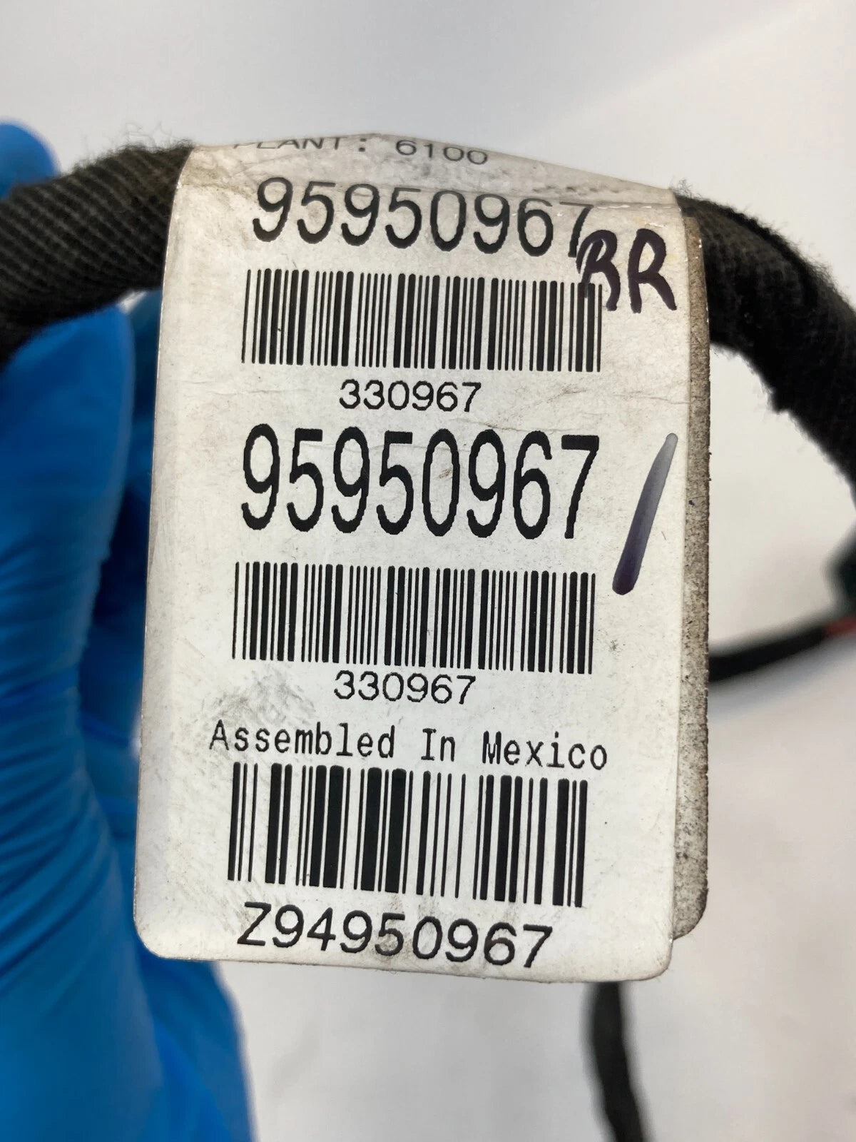 2011 2012 CHEVROLET CRUZE REAR RIGHT SIDE DOOR HARNESS WIRING WIRE 95950967 OEM