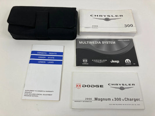 2008 CHRYSLER 300 MAGNUM CHARGER OWNER'S MANUAL MULTIMEDIA SYSTEM GUIDE W/ CASE