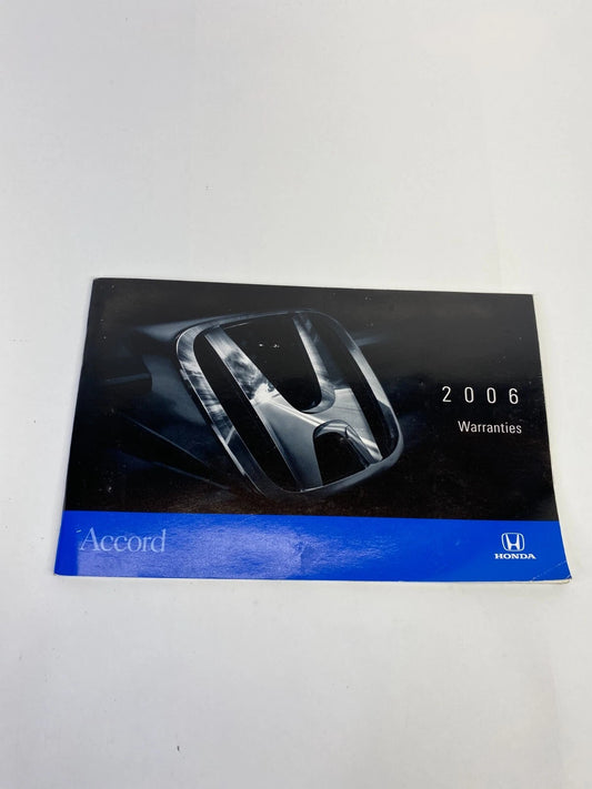 2006 06 HONDA ACCORD SEDAN OWNER'S MANUAL WARRANTIES & SERVICE GUIDE BOOKS OEM