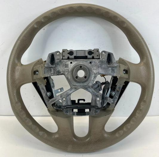 2009-2014 NISSAN MURANO STEERING WHEEL W/ CRUISE CONTROL SWITCH ASSEMBLY TAN OEM