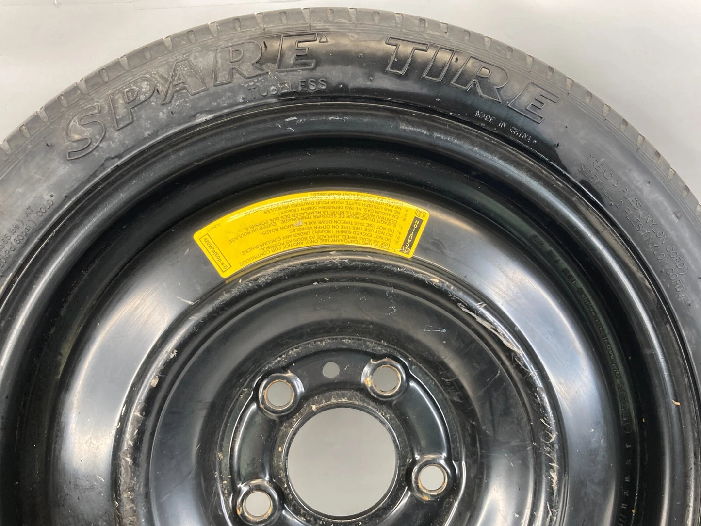 2006-2012 FORD FUSION EMERGENCY COMPACT SPARE TIRE DONUT WHEEL T145/80D16 R16