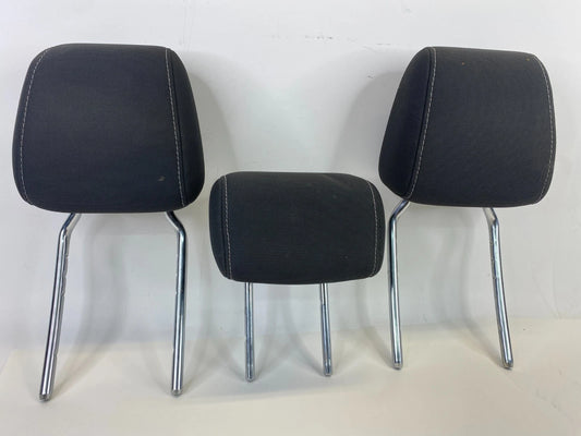 12-14 FORD FOCUS SEDAN REAR SEAT HEADREST SET LEFT RIGHT MIDDLE 3PC BLACK OEM