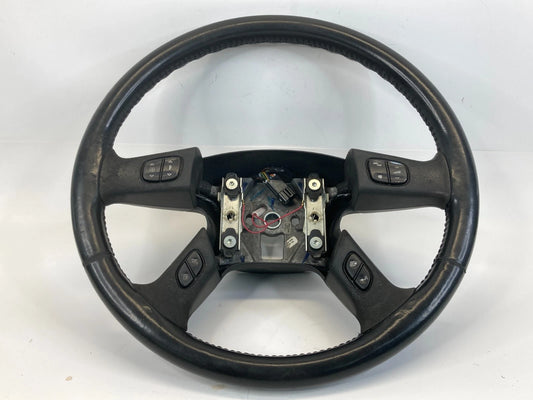 2002-2009 GMC ENVOY CHEVROLET TRAILBLAZER STEERING WHEEL LEATHER BLACK 15188423