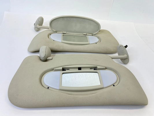 11-14 MINI COOPER FRONT LH RH & LATERAL SUN VISOR SHADE SIDE SET 3 BEIGE OEM