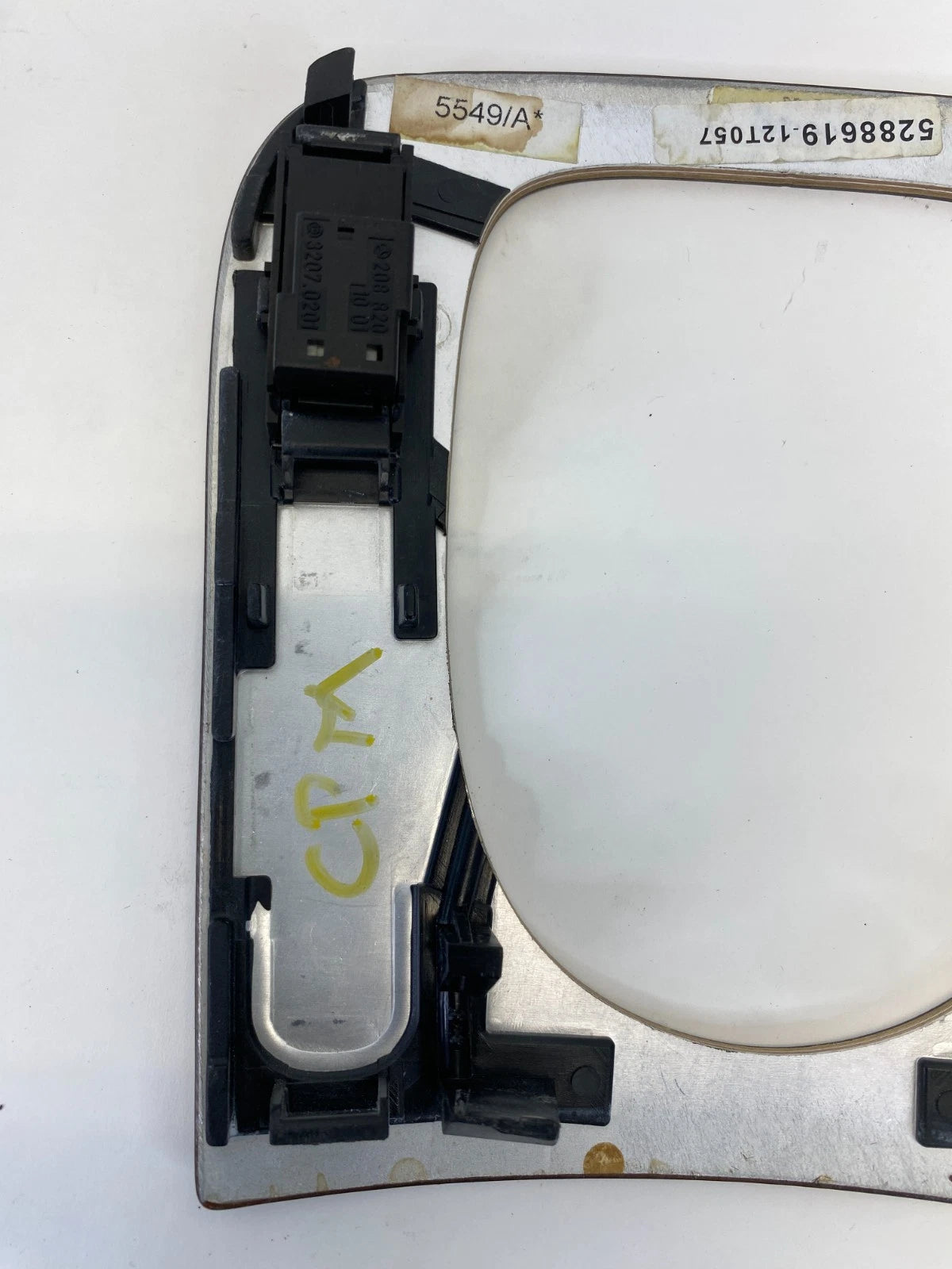 2000-2006 MERCEDES S430 SHIFTER BEZEL WOOD TRIM WITH BOTON LIGHT OEM 2088201001