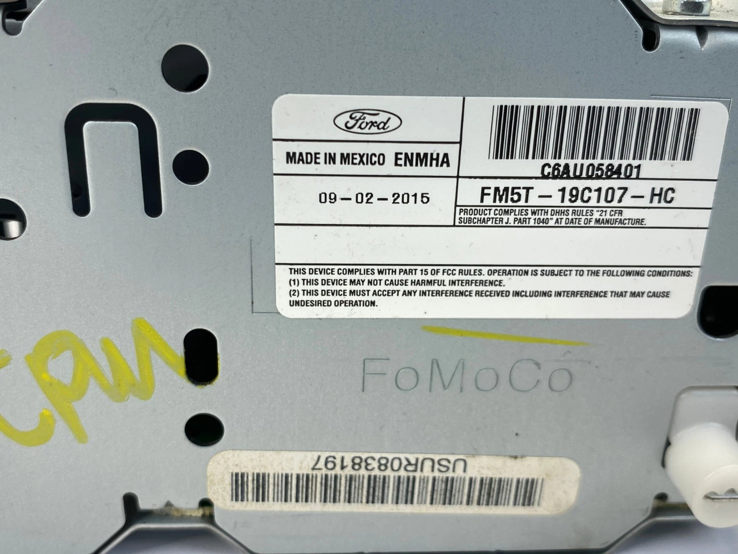 2012-2015 FORD FOCUS AM FM CD PLAYER RADIO UNIT FRONT OEM FACTORY FM5T-19C107-HC