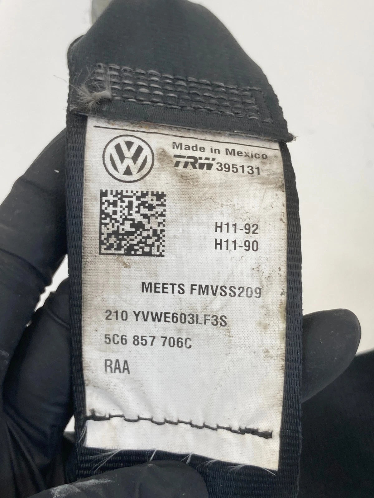 2011-2018 VOLKSWAGEN JETTA FRONT RIGHT SIDE SEAT BELT RETRACTOR 5C6-857-706C