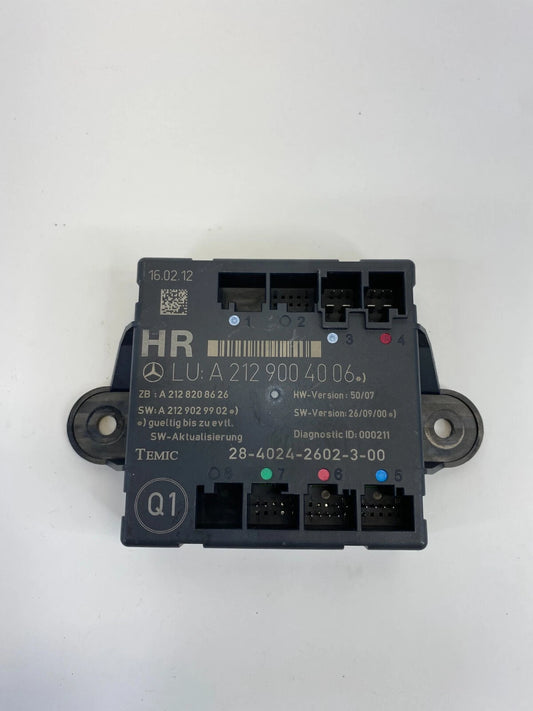 2006-2016 MERCEDES-BENZ E350 DOOR CONTROL MODULE REAR RH UNIT OEM A2129004006