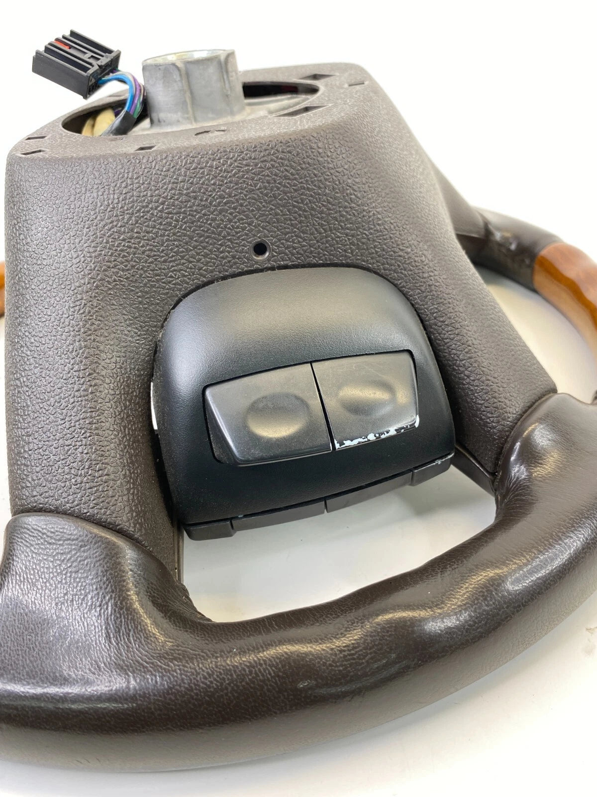 09-12 BUICK ENCLAVE GMC ACADIA STEERING WHEEL WOODGRAIN W CRUISE CONTROL ASSY