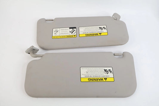 2010-2013 KIA SOUL WITHOUT SUNROOF RIGHT & LEFT SUNVISOR SUN VISOR SET GREY OEM