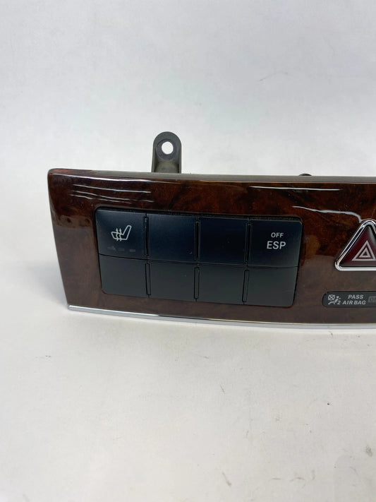 2005 MERCEDES C240 C320 HAZARD & SEAT HEATED CONTROL SWITCH WOOD OEM 2036808082