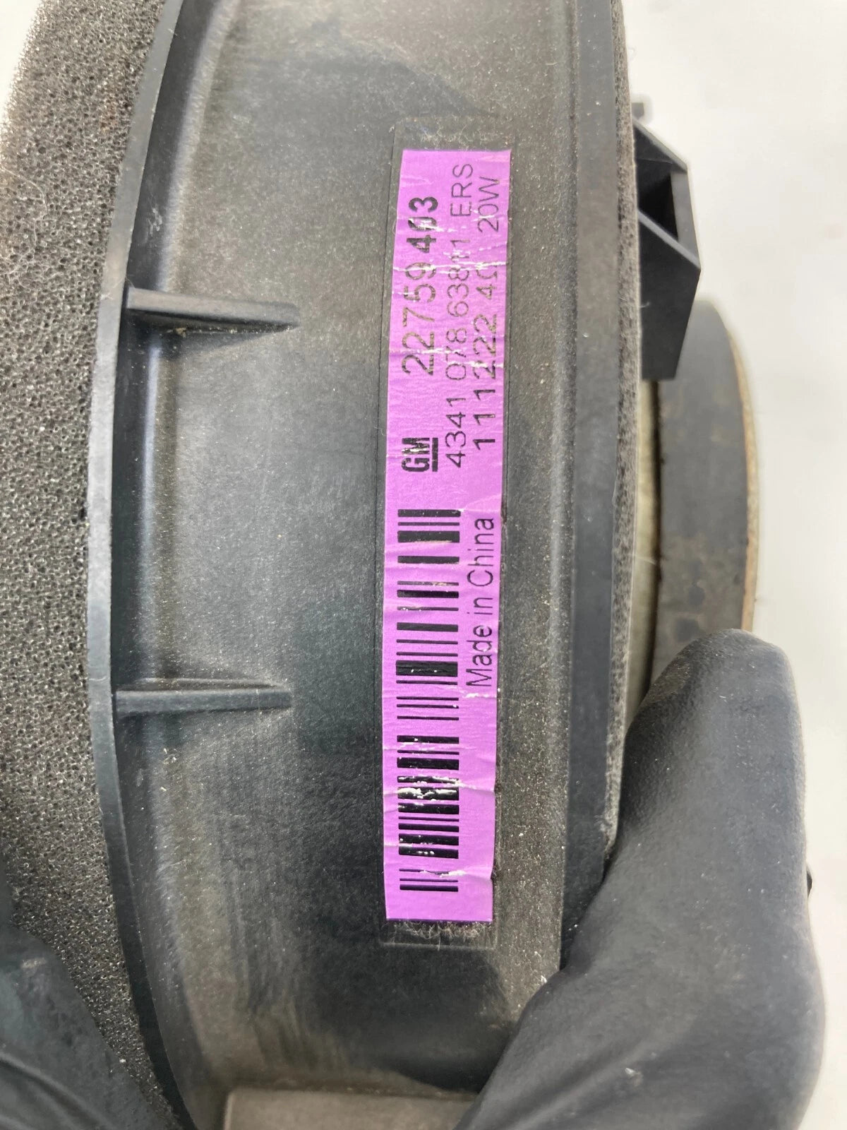 10-17 CHEVROLET EQUINOX REAR RIGHT BACK PASSENGER DOOR AUDIO SPEAKER 22759403