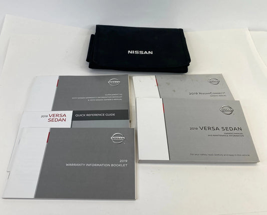 2019 NISSAN VERSA SV SEDAN OWNERS MANUAL GUIDE WARRANTY INFORMATION W/ CASE OEM