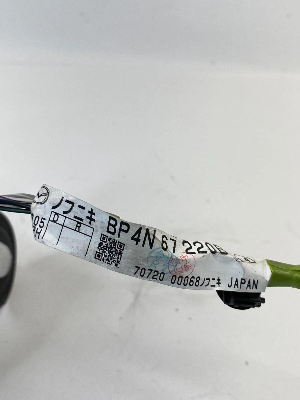 2007-2009 MAZDA 3 RR RH REAR PASSENGER DOOR WIRE HARNESS OEM FACTORY BP4N67220B