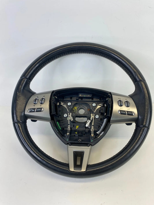 2009-2011 JAGUAR XF STEERING WHEEL BLACK LEATHER W/ PADDLE SHIFTERS OEM