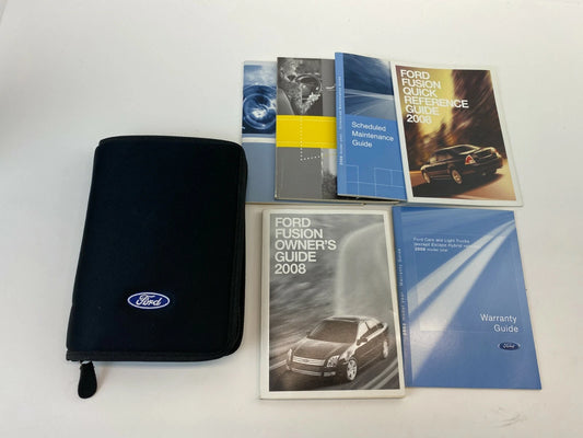 2008 FORD FUSION OWNERS MANUAL SET WITH CASE WARRANTY MAINTENANCE GUIDE OEM