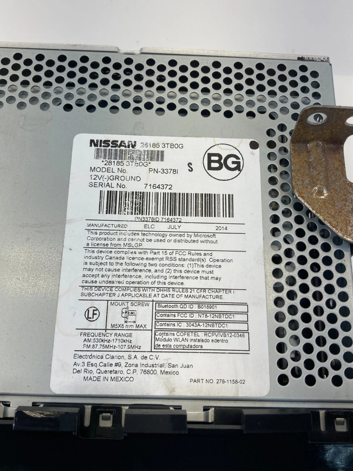 2013-2015 Nissan Altima AM/FM Radio MP3 CD Disc Player Receiver 281853TB0G OEM