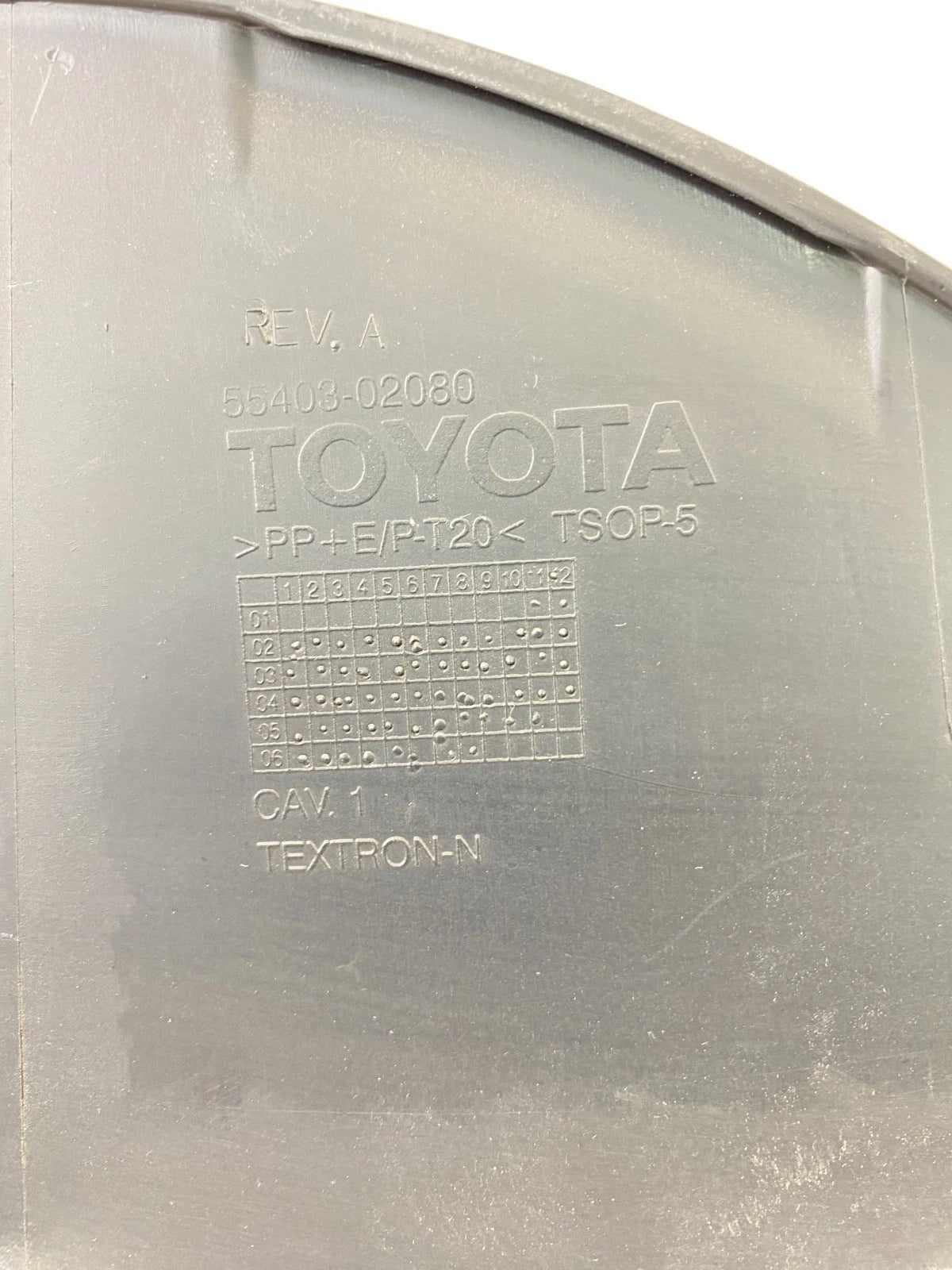 03-08 TOYOTA COROLLA DASH INSTRUMENT SPEEDOMETER CLUSTER BEZEL TRIM 55403-02080