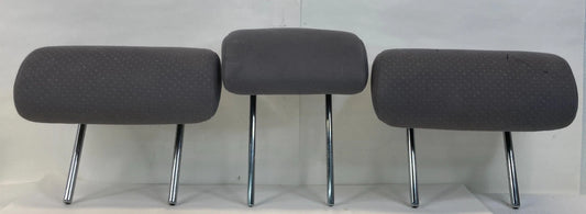 2004-2009 04-09 TOYOTA PRIUS REAR SEAT HEADRESTS SET 3 GRAY CLOTH ASSEMBLY OEM