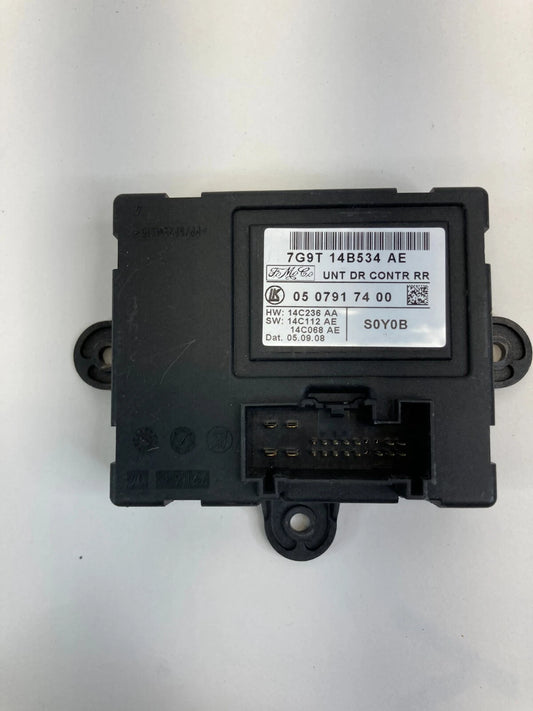 2009 09 JAGUAR XF REAR LEFT SIDE DOOR CONTROL COMPUTER MODULE 7G9T-14B534-AE