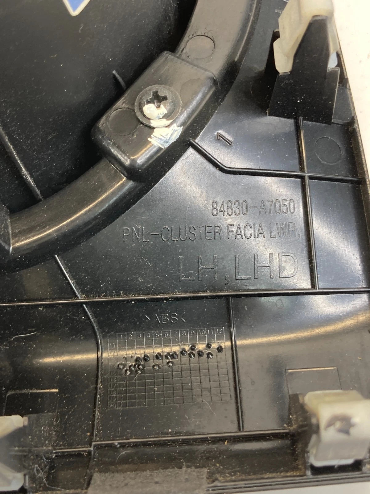 14-16 Kia Forte Dash Cluster Bezel w/ Upper Column Cover Trim 84830-A7060 OEM