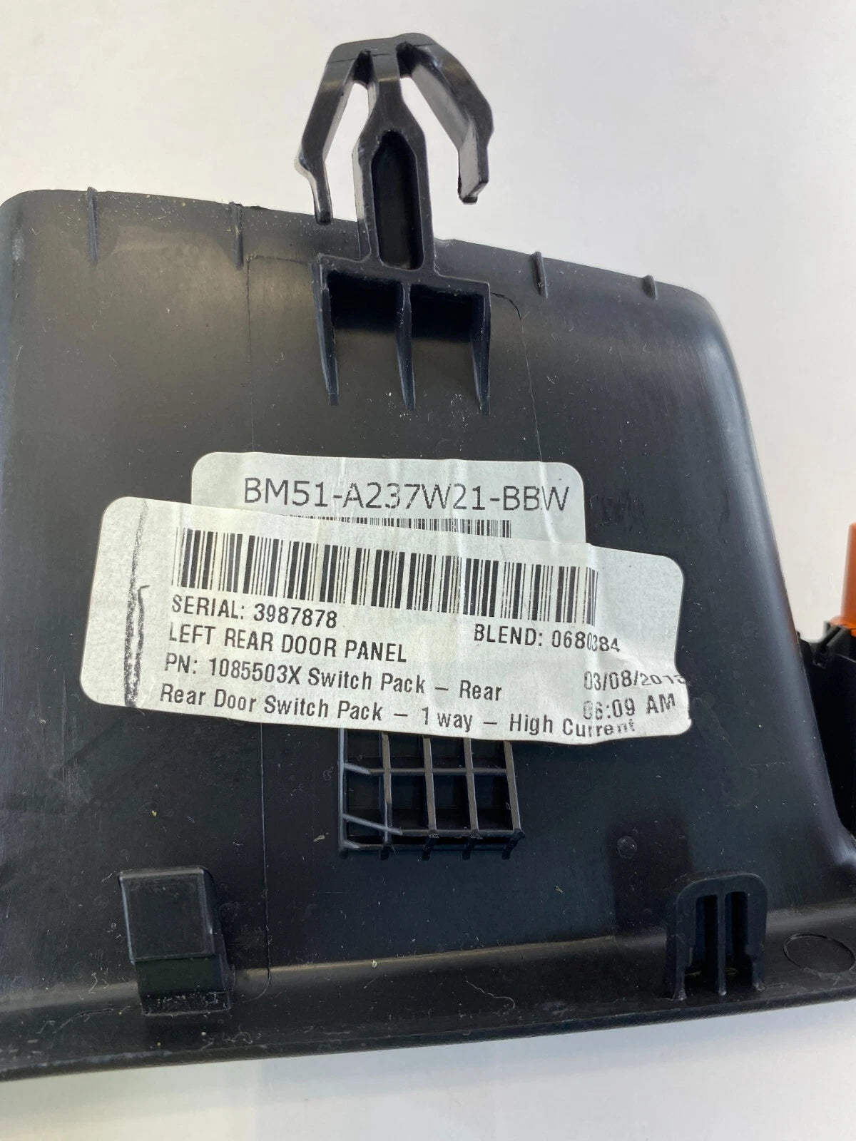 12-18 FORD FOCUS REAR LEFT WINDOW BUTTON CONTROL SWITCH W/ TRIM BM51-A237W21-BBW