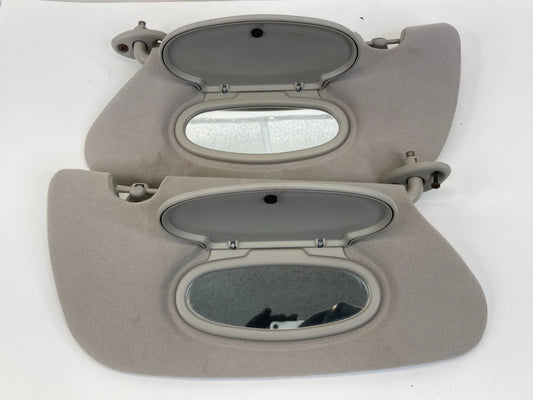 04 05 CHRYSLER PT CRUISER LH RH SIDE SUNVISOR VISOR SHADE PAIR SET W /CLIPS OEM