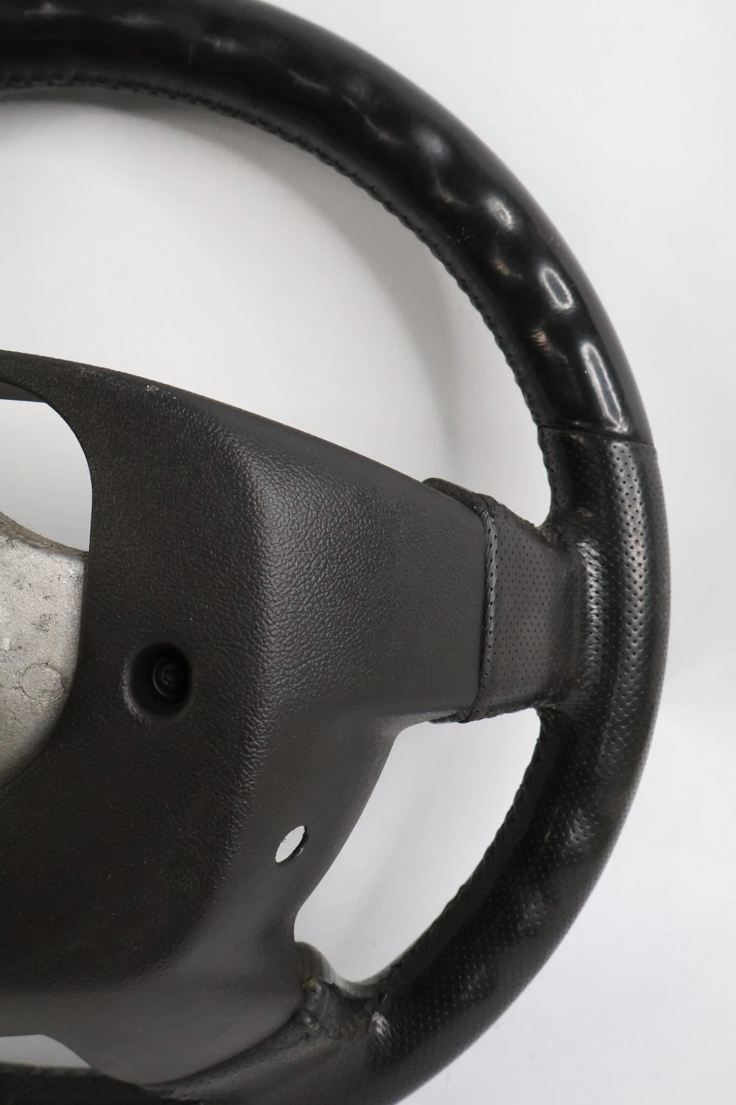 2006-2010 HUMMER H3 BLACK LEATHER STEERING WHEEL W/O CRUISE CONTROL ASSEMBLY OEM