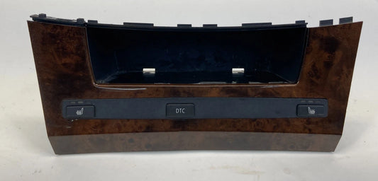 04-07 BMW 525I DASH STORAGE PANEL DTC HEATED SEAT SWITCH BEZEL OEM 31464-0000