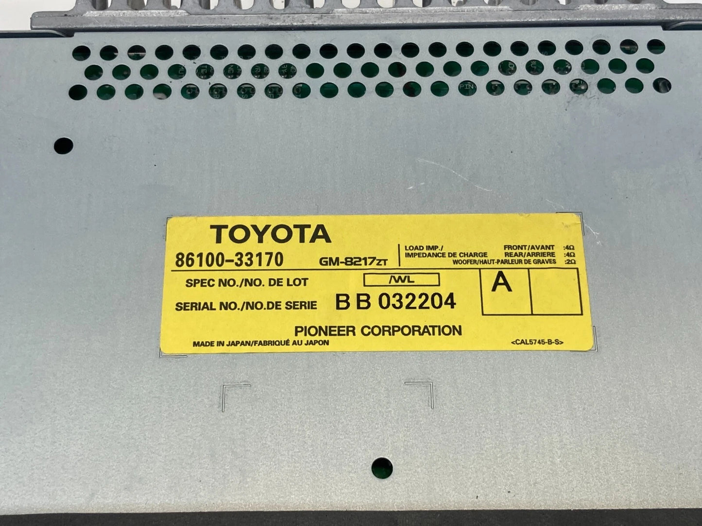 2002 2003 LEXUS ES300 RADIO AUDIO AMP AMPLIFIER PIONEER 86100-33170 OEM