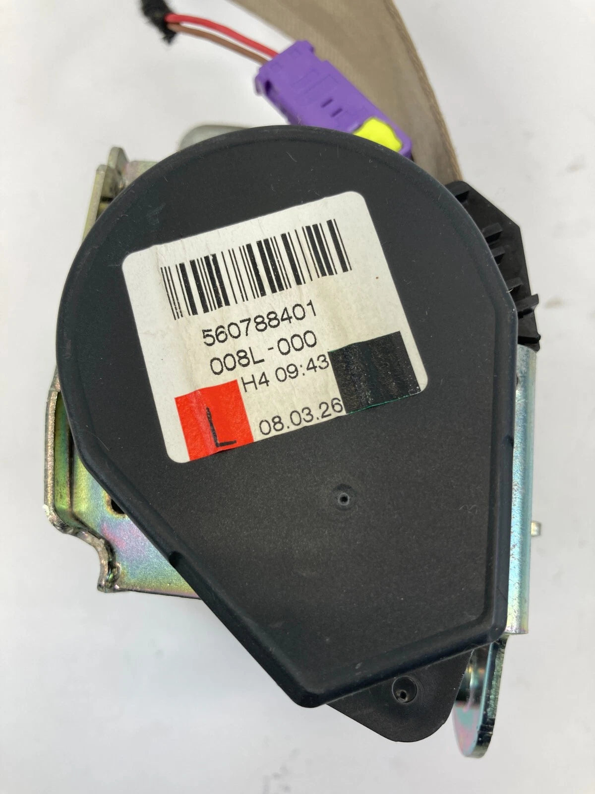 2005-2008 AUDI A6 FRONT LEFT DRIVER SIDE SEAT BELT RETRACTOR ASSEMBLY 560788401