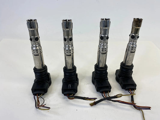 2001-2005 VOLKSWAGEN BEETLE 1.8L AT ENGINE IGNITION COILS SET 4 PIECES OEM
