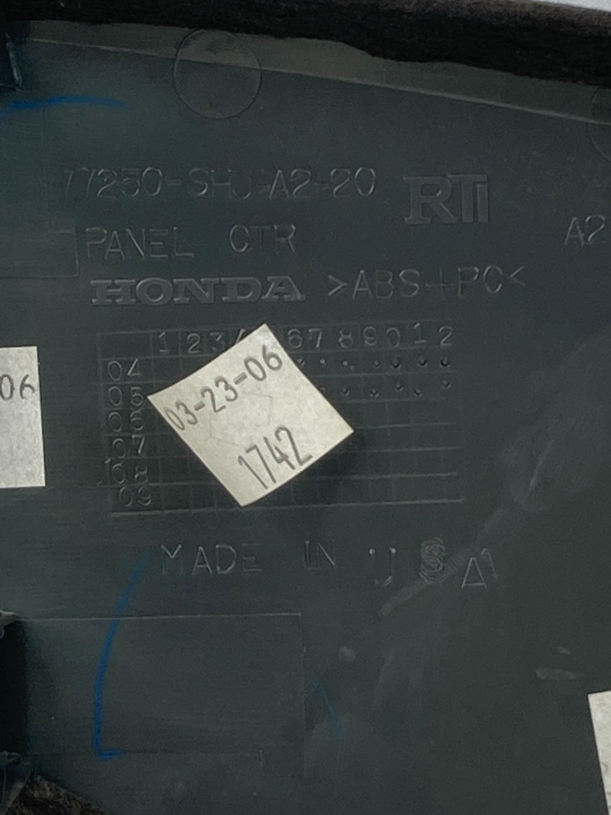 05-10 Honda Odyssey Dash Radio Climate Control Switch w/ Trim Bezel 77250SHJA220