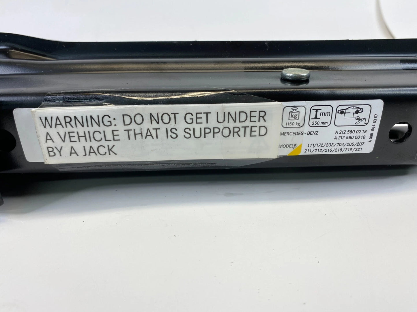 2012-2016 MERCEDES-BENZ E350 EMERGENCY JACK LIFT & TOOL KIT A212-580-02-18