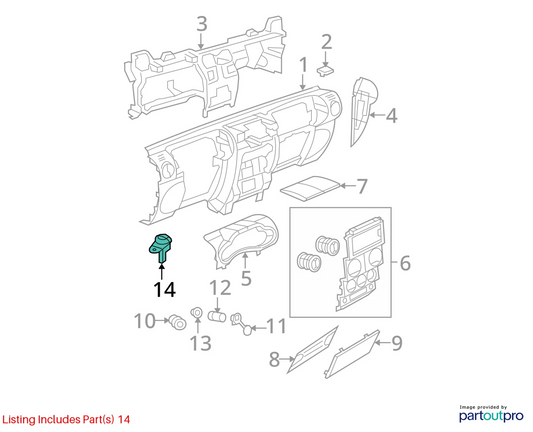 99-07 JEEP GRAND CHEROKEE UNDER DASH DASHBOARD COURTESY LIGHT LAMP 56042559AA