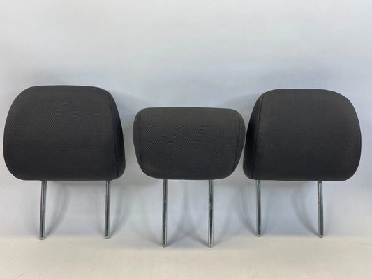 2010-2013 KIA SOUL REAR SEAT HEADREST SET OF 3 BLACK CLOTH BACK HEAD RESTS OEM