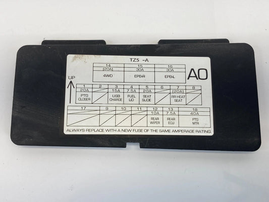 17-20 ACURA MDX REAR QUARTER PANEL LEFT FUSE BOX ACCESS COVER 84666-TZ5A-A010