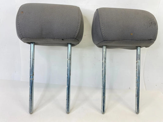 04 05 FORD F-150 REAR CLOTH LEFT & RIGHT SEAT HEADREST HEAD REST SET FLINT OEM