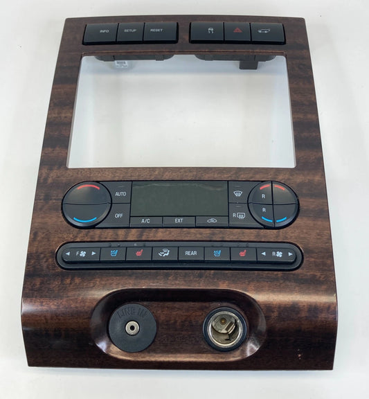07 08 FORD EXPEDITION AUDIO AC CLIMATE CONTROL SWITCH PANEL & RADIO BEZEL OEM
