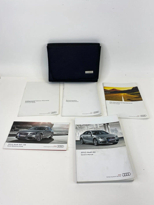 2012 AUDI A4 QUATTRO OWNERS MANUAL QUICK REFERENCE WARRANTY GUIDE SET W/ CASE