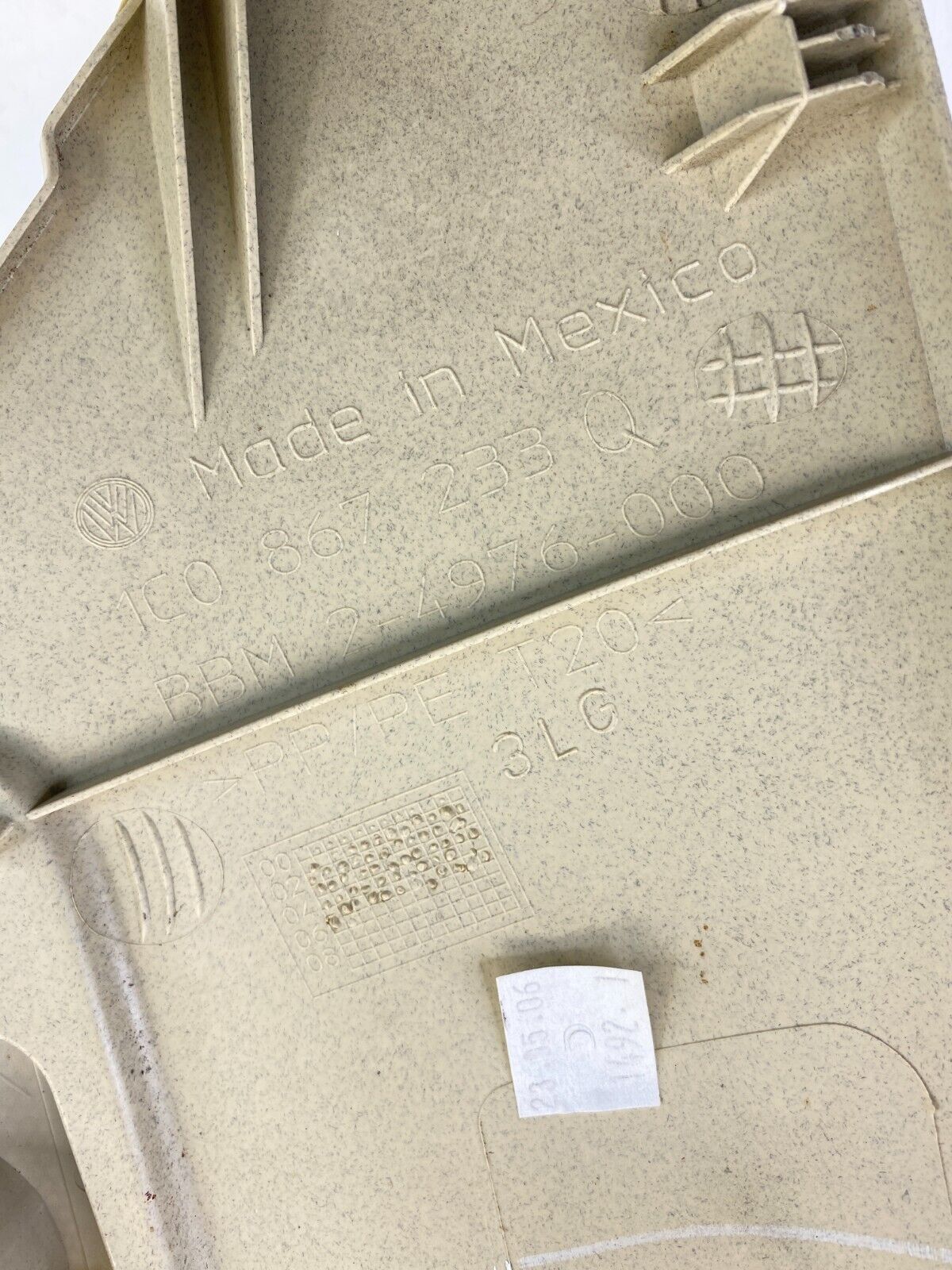 98-10 Volkswagen New Beetle Left Driver Side A Pillar Cover Trim 1C0-867-233Q