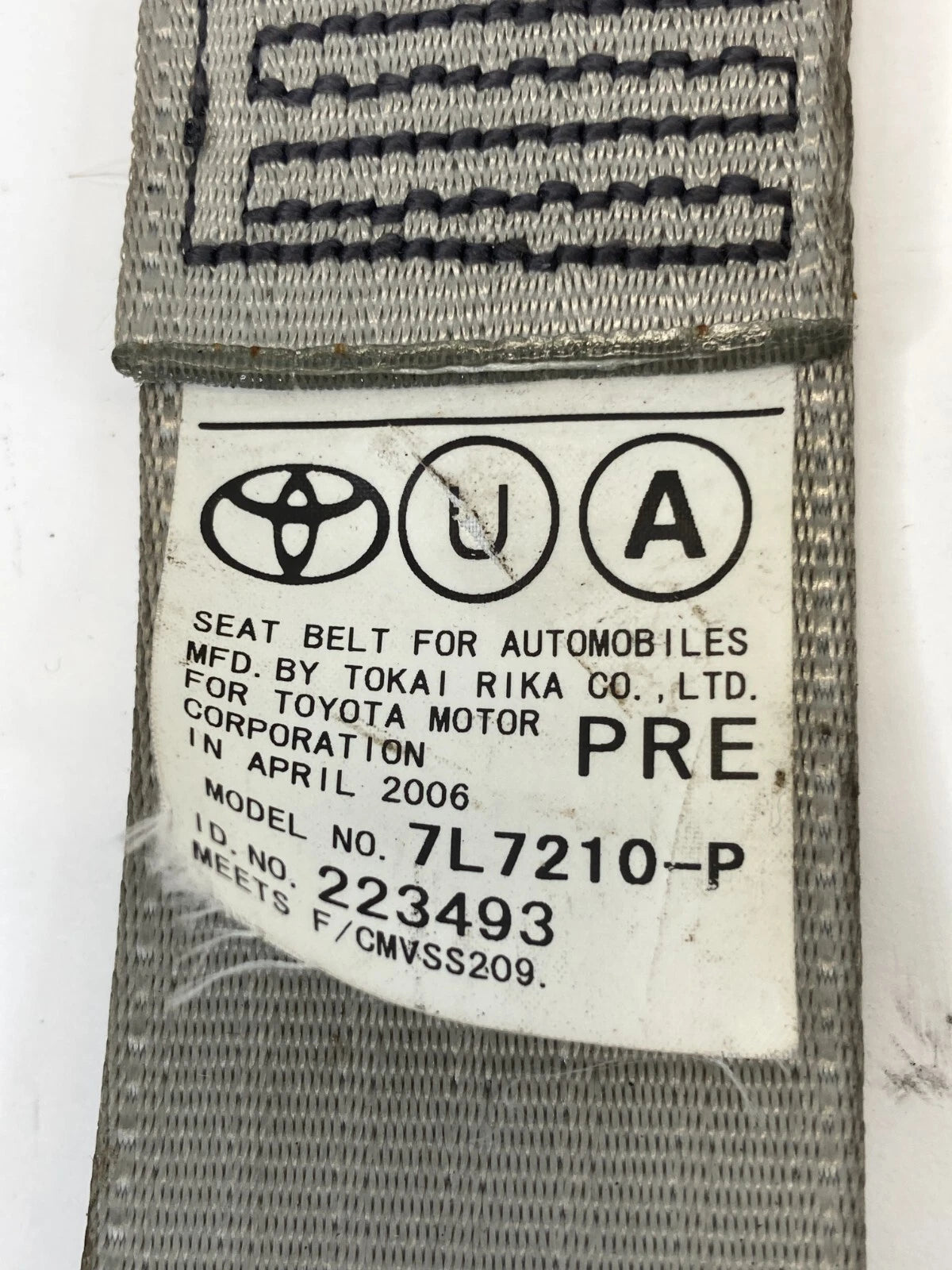 04-09 TOYOTA PRIUS FRONT RIGHT PASSENGER SIDE SEAT BELT RETRACTOR 7L7210-P OEM